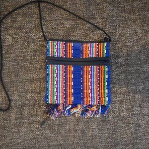 colorful knit bag